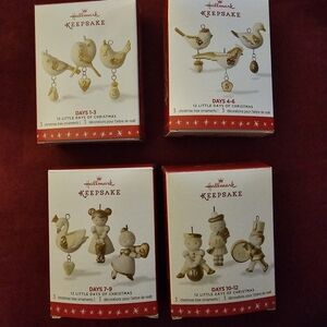 Hallmark Keepsake 12 Little Days Of Christmas Mini Ornaments 2016 Full Set